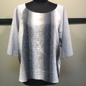 Alembika gray Stripe Blouse